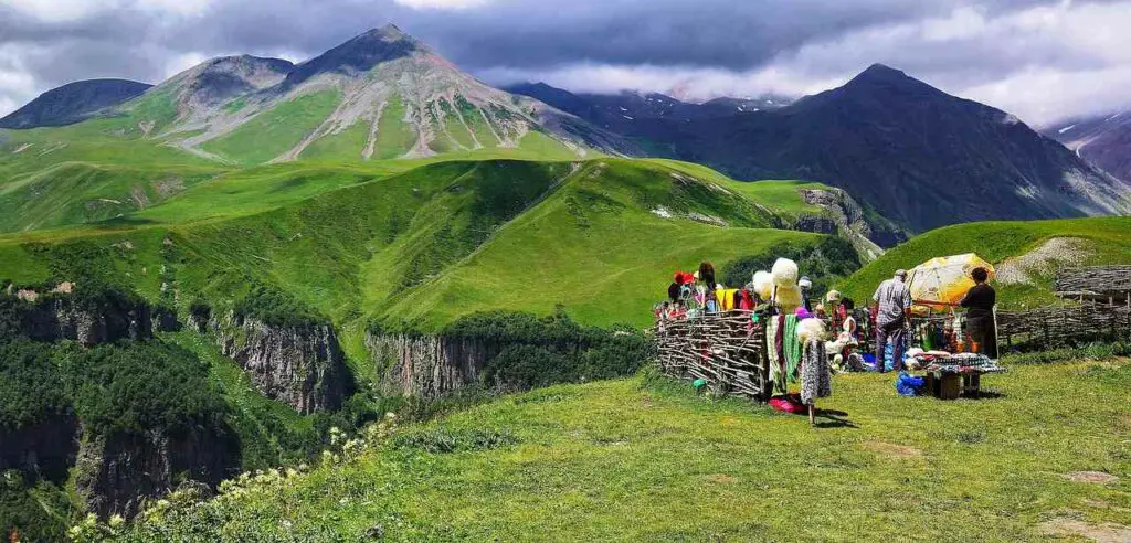 View of Caucasus Mountains