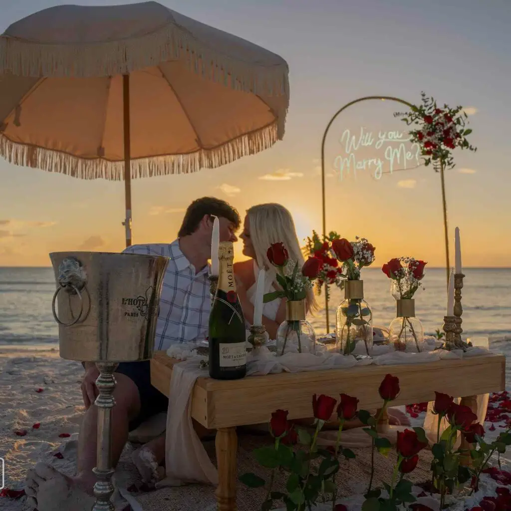 Engagement proposal at Manasota Key Beach